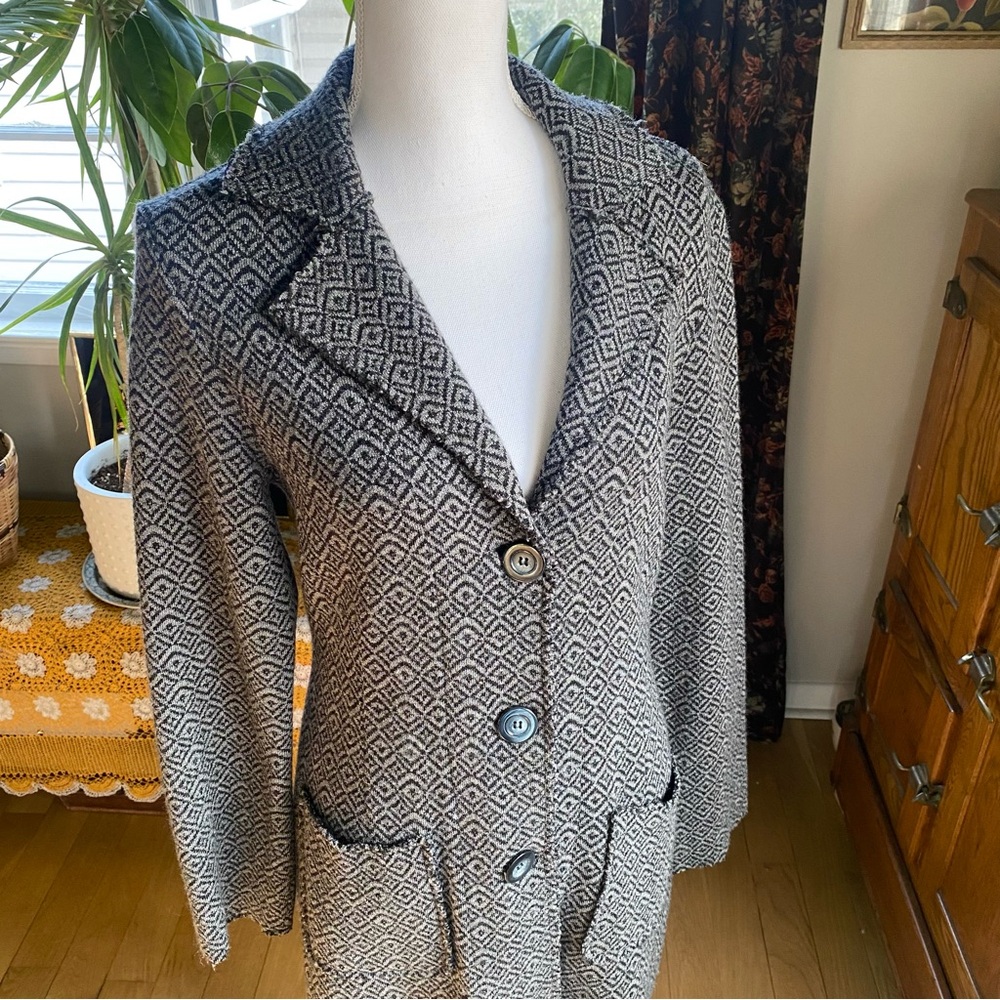 Wool blend duster sweater